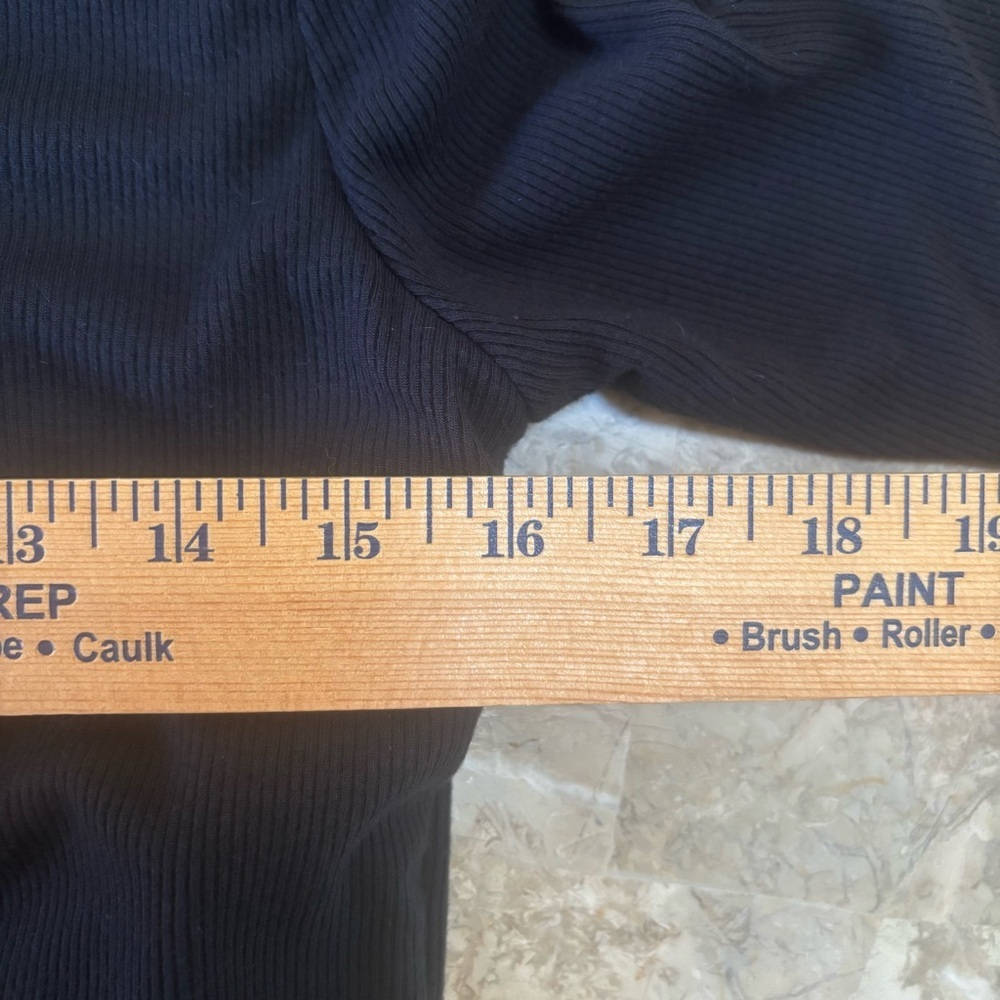 Soma Body Rib Crew Neck 3/4 Sleeve Tee w/ Interior Bra Black Size M - Picture 7 of 9